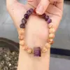 Amethyst + network stone + red agate single-loop bracelet jewelry details Picture